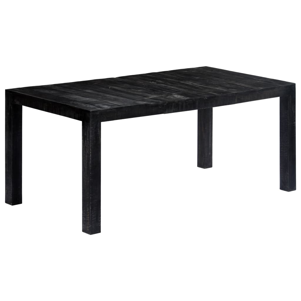 Esstisch Schwarz 180x90x76 cm Massivholz Mango
