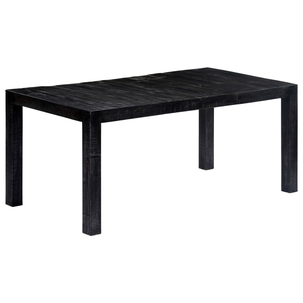 Esstisch Schwarz 180x90x76 cm Massivholz Mango
