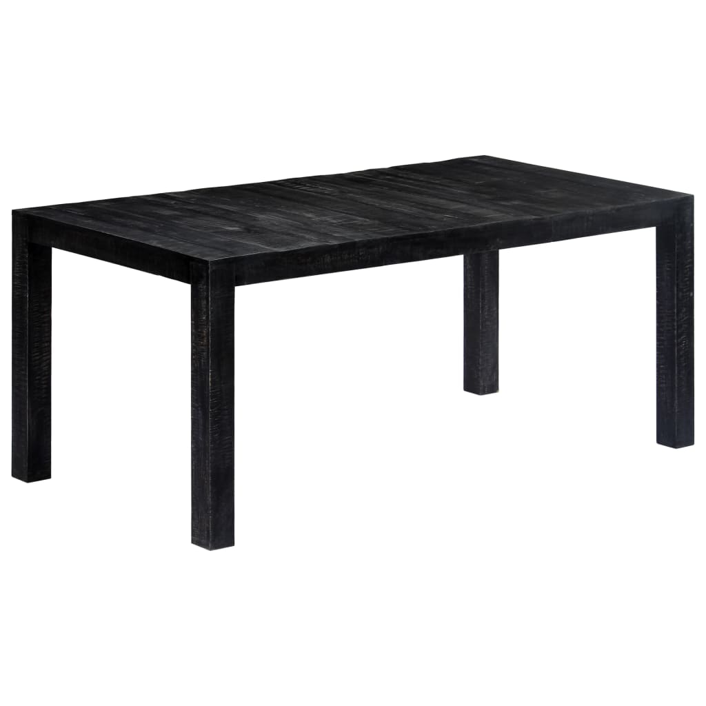 Esstisch Schwarz 180x90x76 cm Massivholz Mango