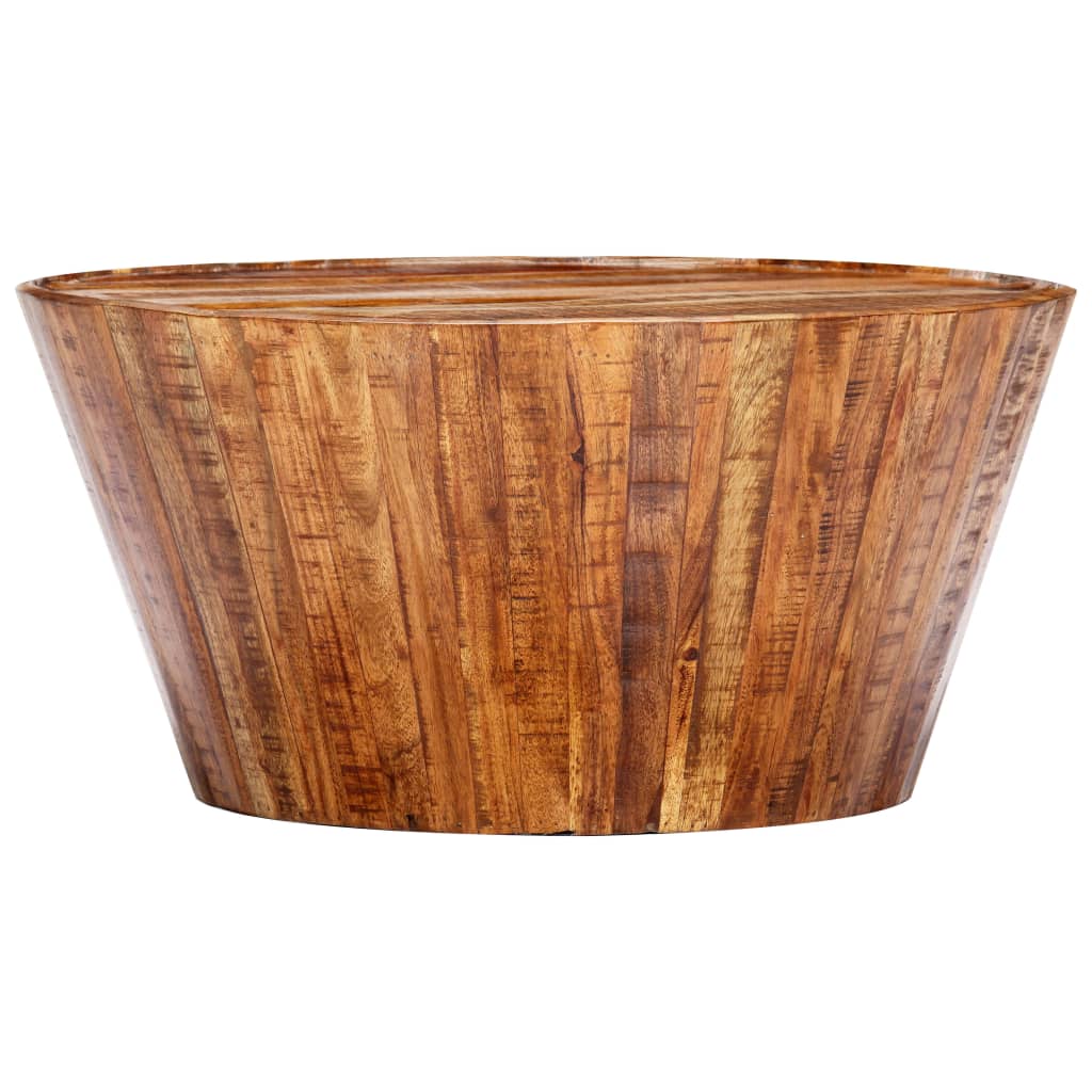 Couchtisch 65x65x33 cm Raues Mangoholz