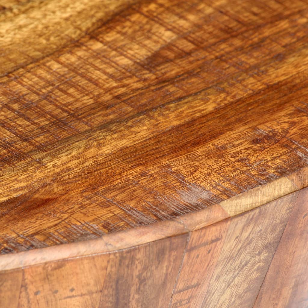 Couchtisch 65x65x33 cm Raues Mangoholz