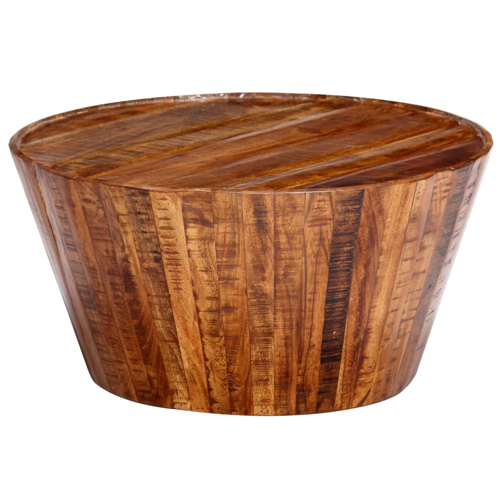Couchtisch 65x65x33 cm Raues Mangoholz
