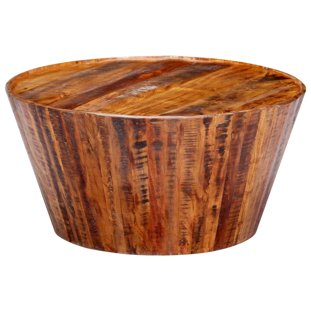 Couchtisch 65x65x33 cm Raues Mangoholz
