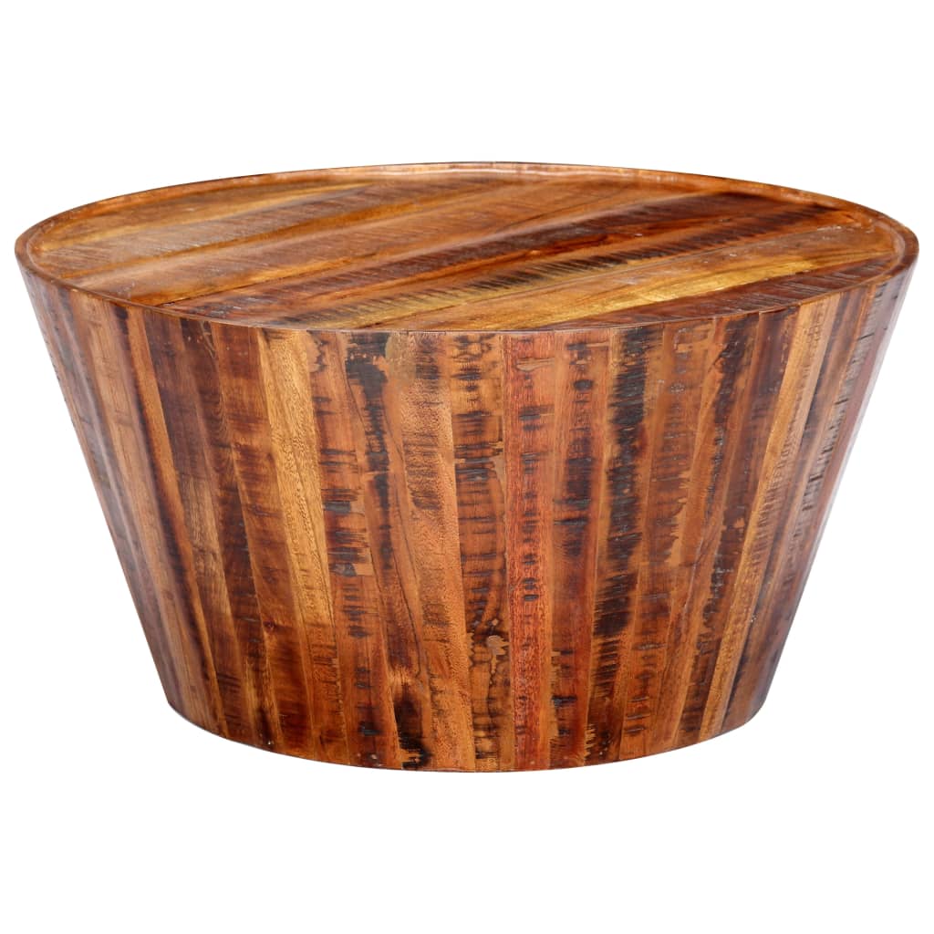 Couchtisch 65x65x33 cm Raues Mangoholz