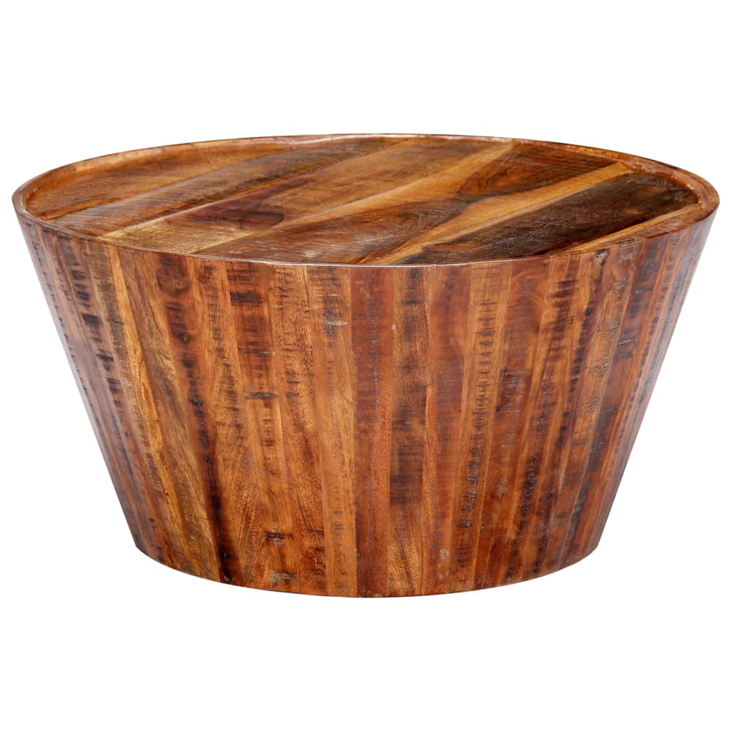 Couchtisch 65x65x33 cm Raues Mangoholz