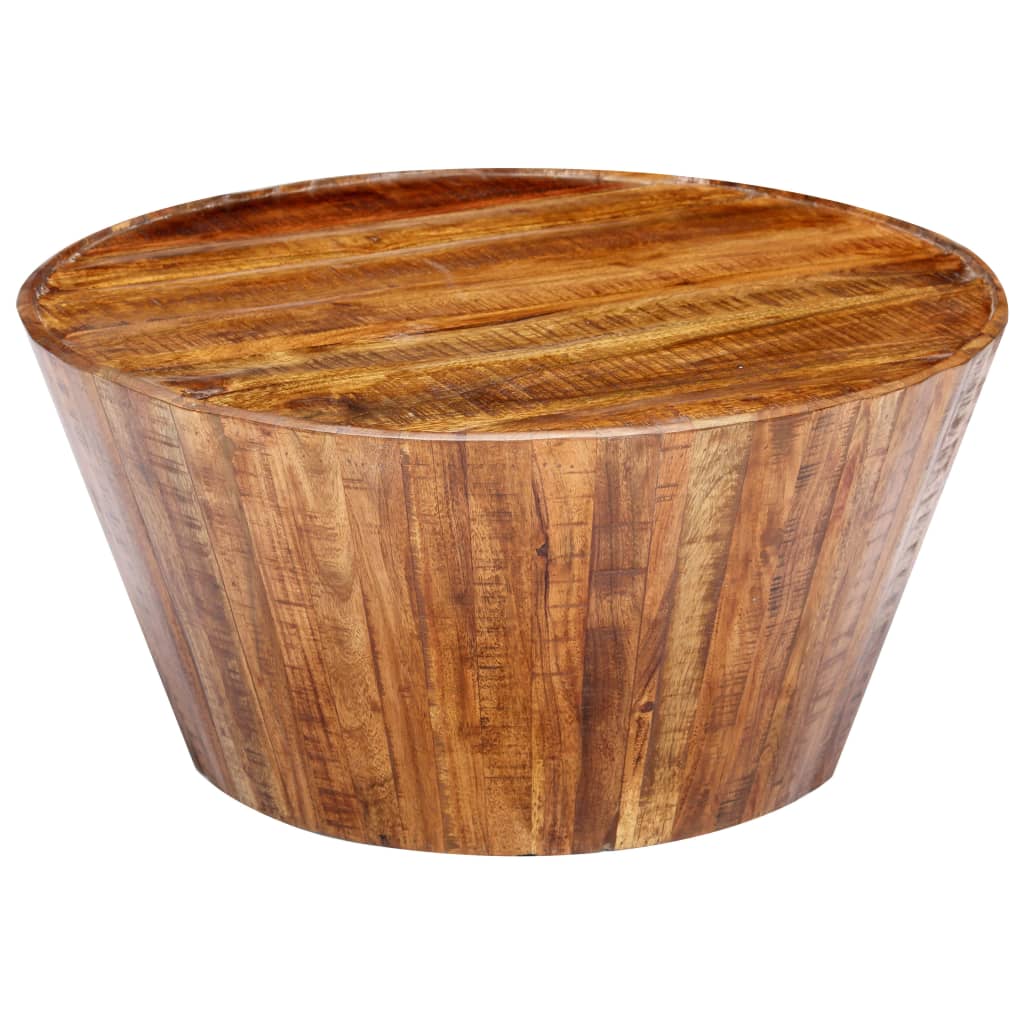 Couchtisch 65x65x33 cm Raues Mangoholz