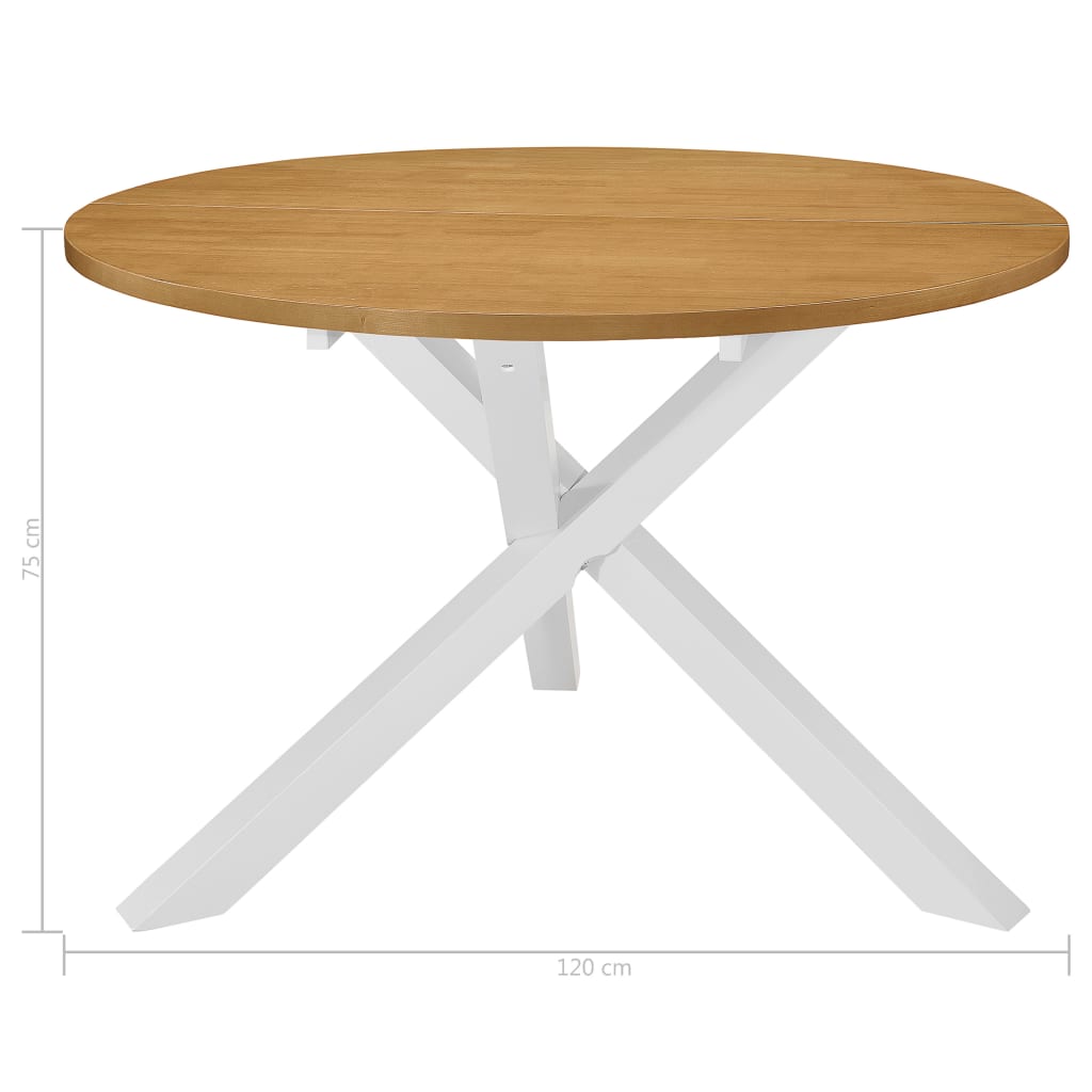 Table à manger blanche 120x75 cm MDF