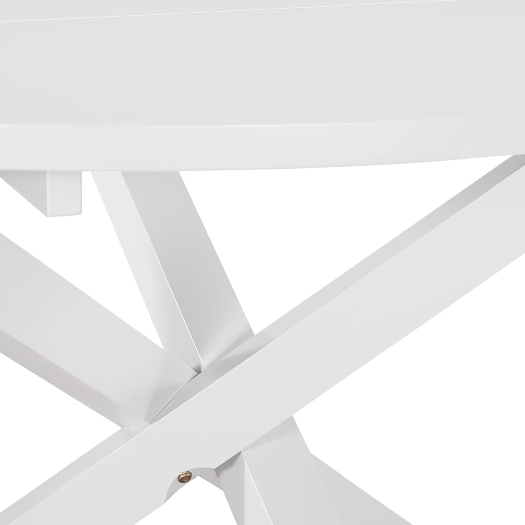 Table à manger blanche 120x75 cm MDF