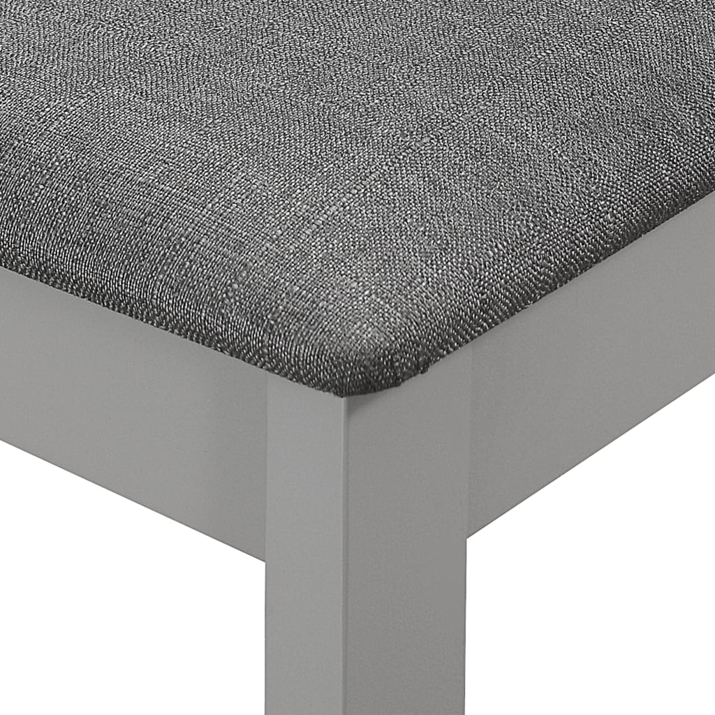 Dining chairs with cushions 2 pcs. Gray solid wood