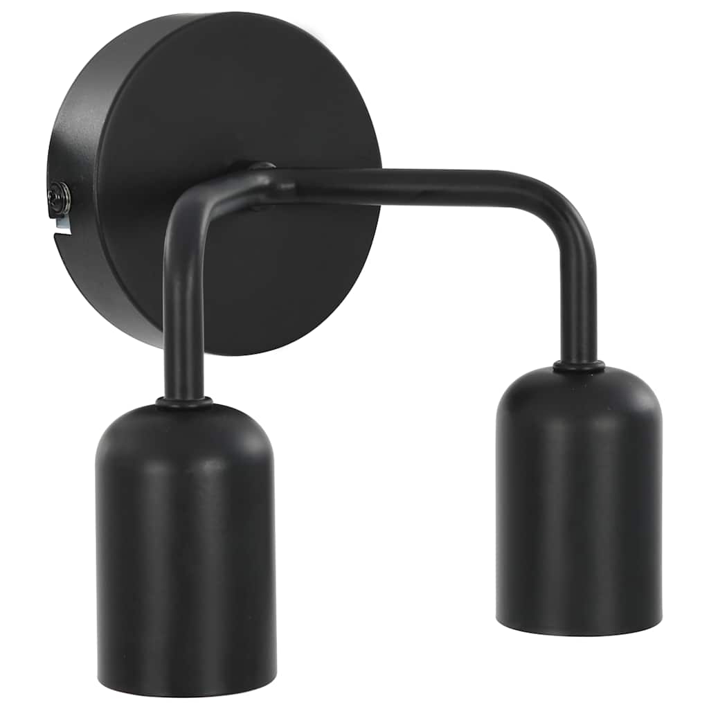 Wandleuchte mit Glühlampen 2 W Schwarz E27