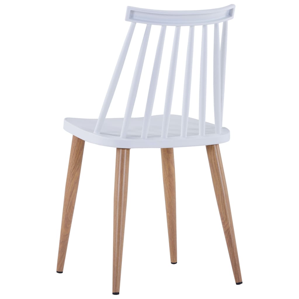 Esszimmerstühle 2 Stk. Weiß Kunststoff