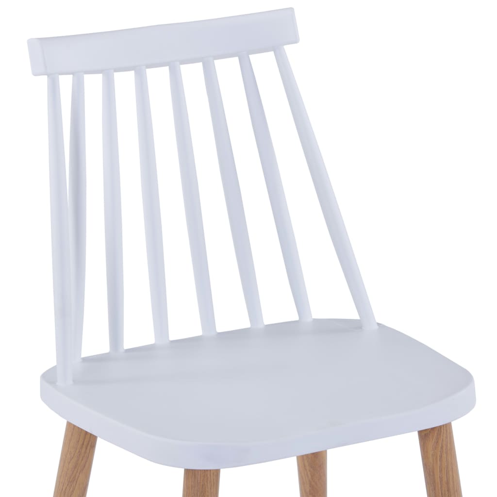 Esszimmerstühle 2 Stk. Weiß Kunststoff