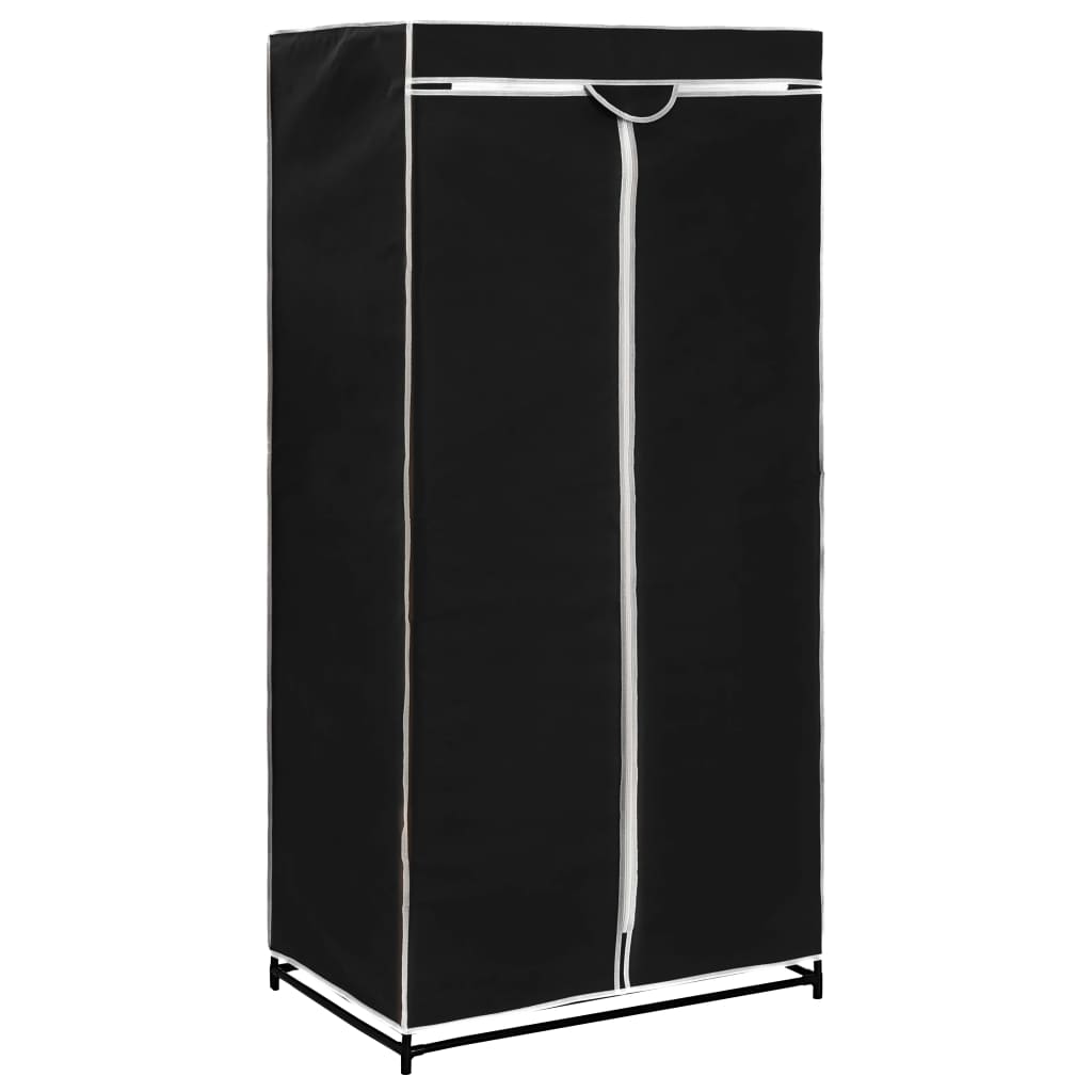 Kleiderschrank Schwarz 75×50×160 cm