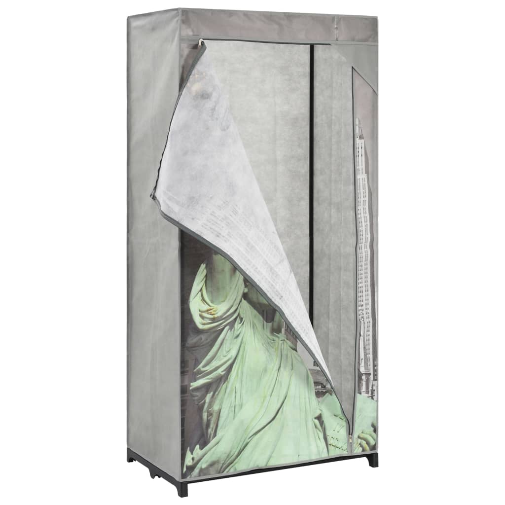 Wardrobe 75×45×160 cm New York fabric