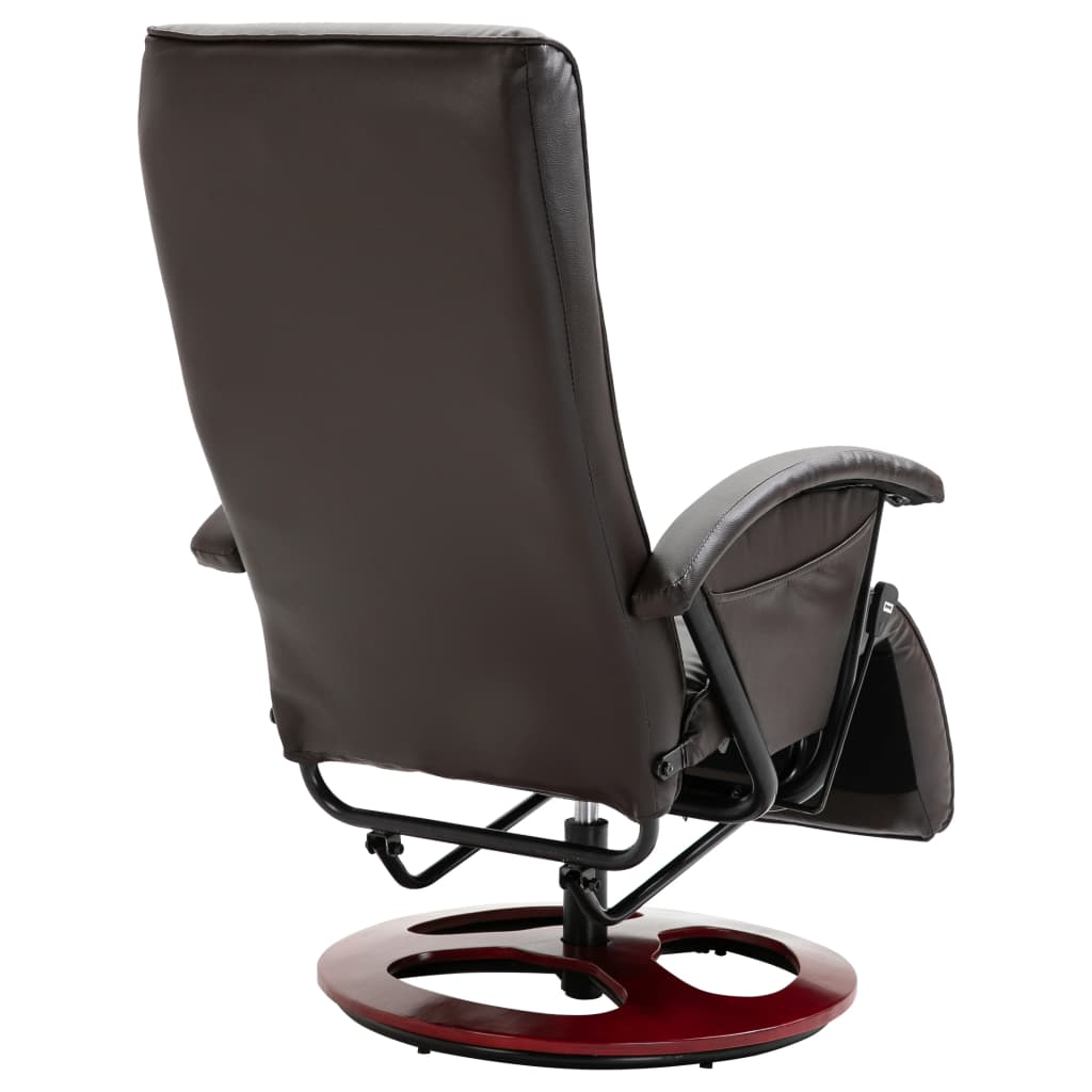 TV-Sessel Drehbar Braun Kunstleder