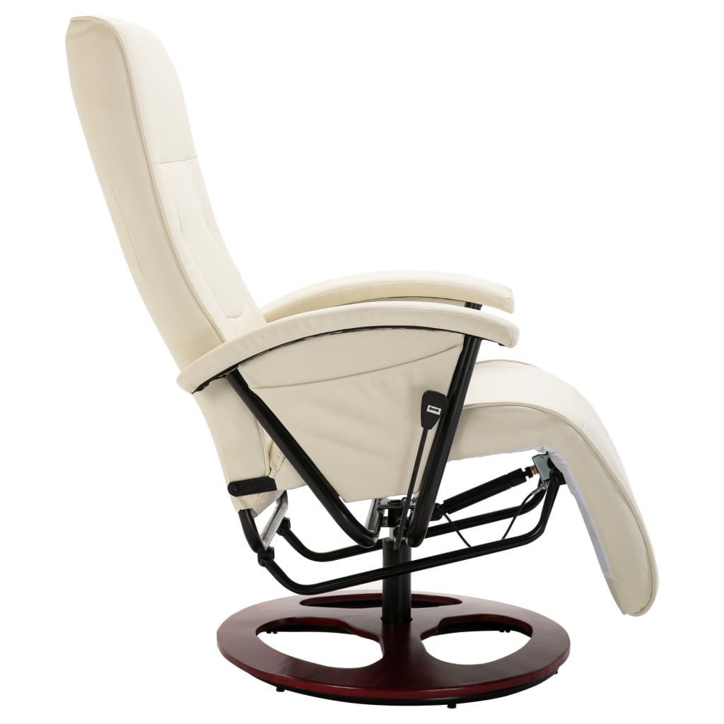 TV-Sessel Drehbar Creme Kunstleder
