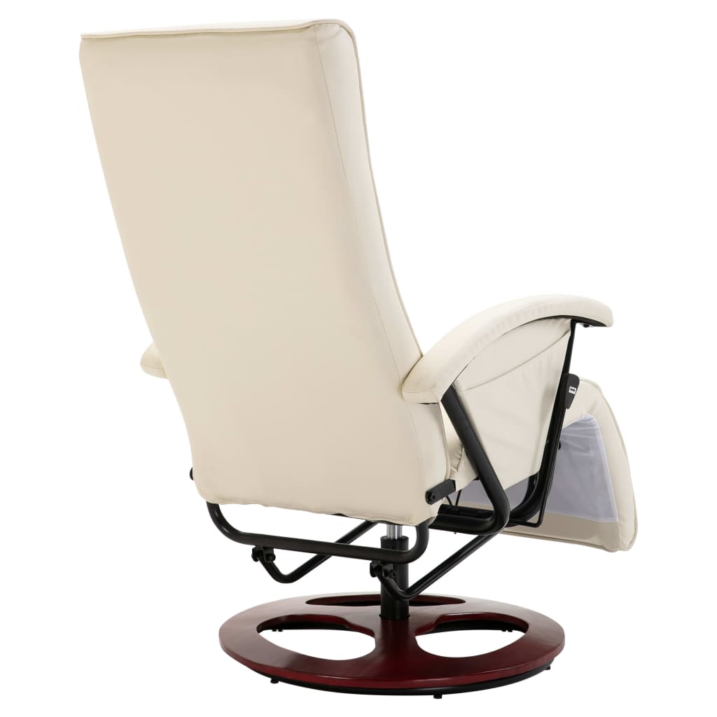 TV-Sessel Drehbar Creme Kunstleder