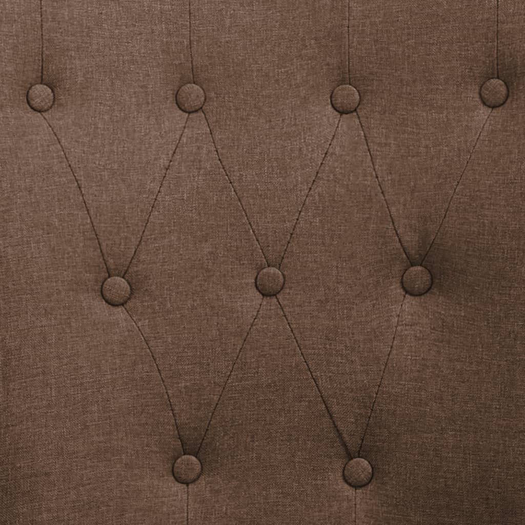 Dining chair with armrests brown fabric