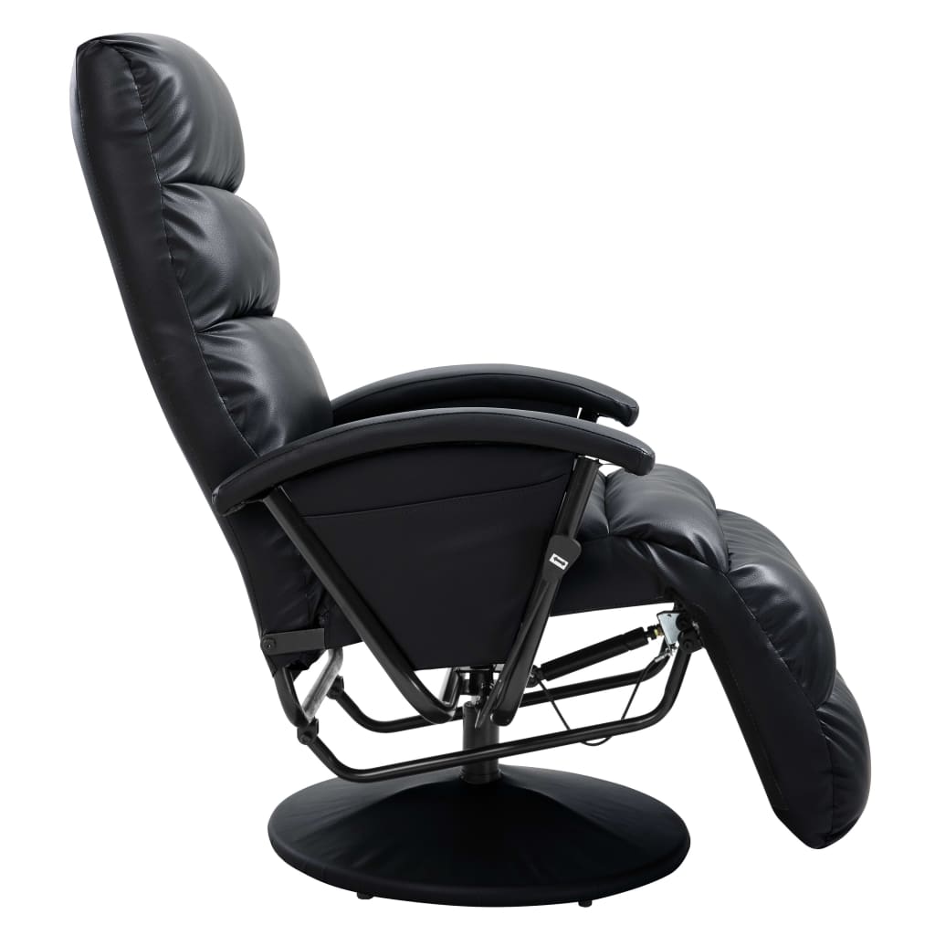 TV-Sessel Schwarz Kunstleder