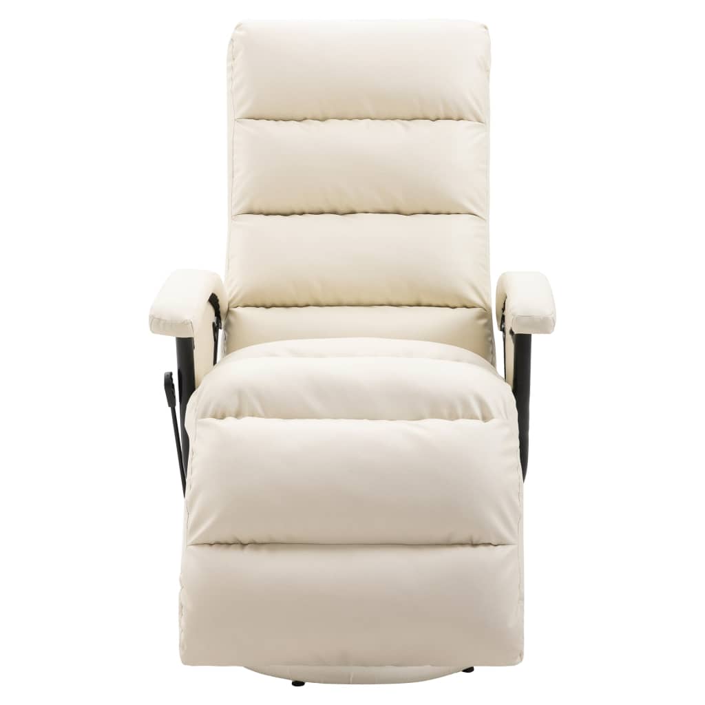 TV-Sessel Creme Kunstleder