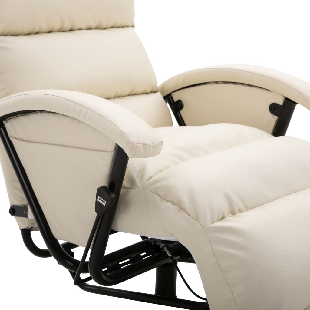 TV-Sessel Creme Kunstleder