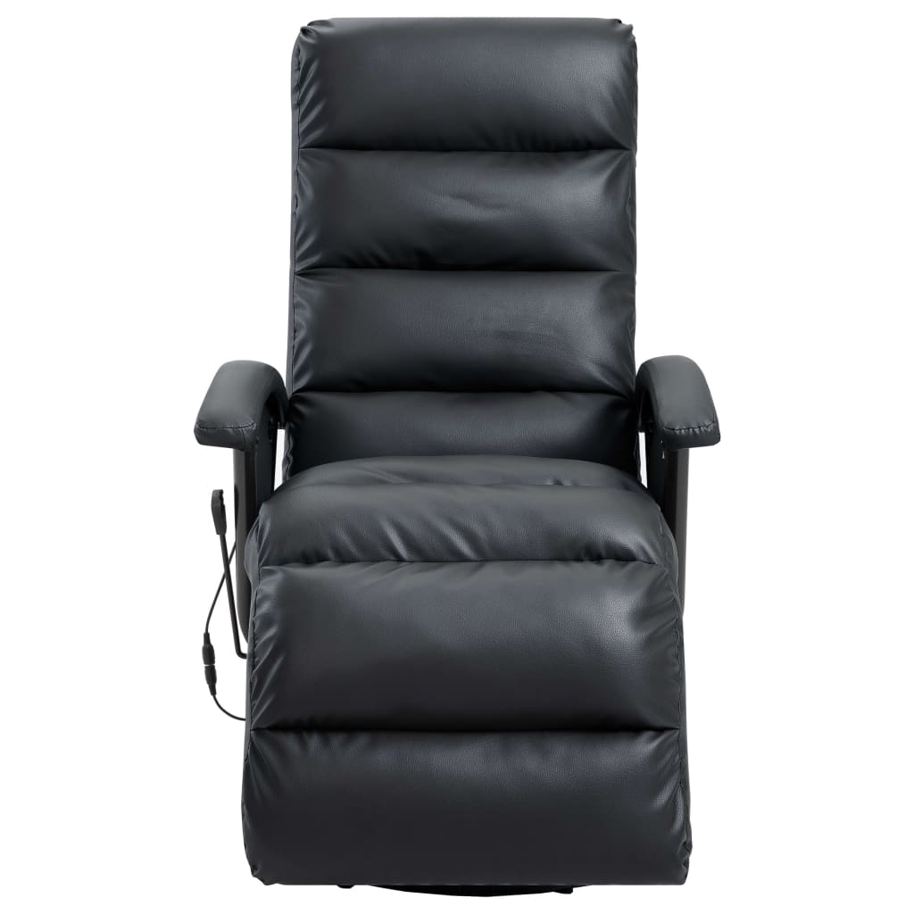 TV-Massagesessel Schwarz Kunstleder