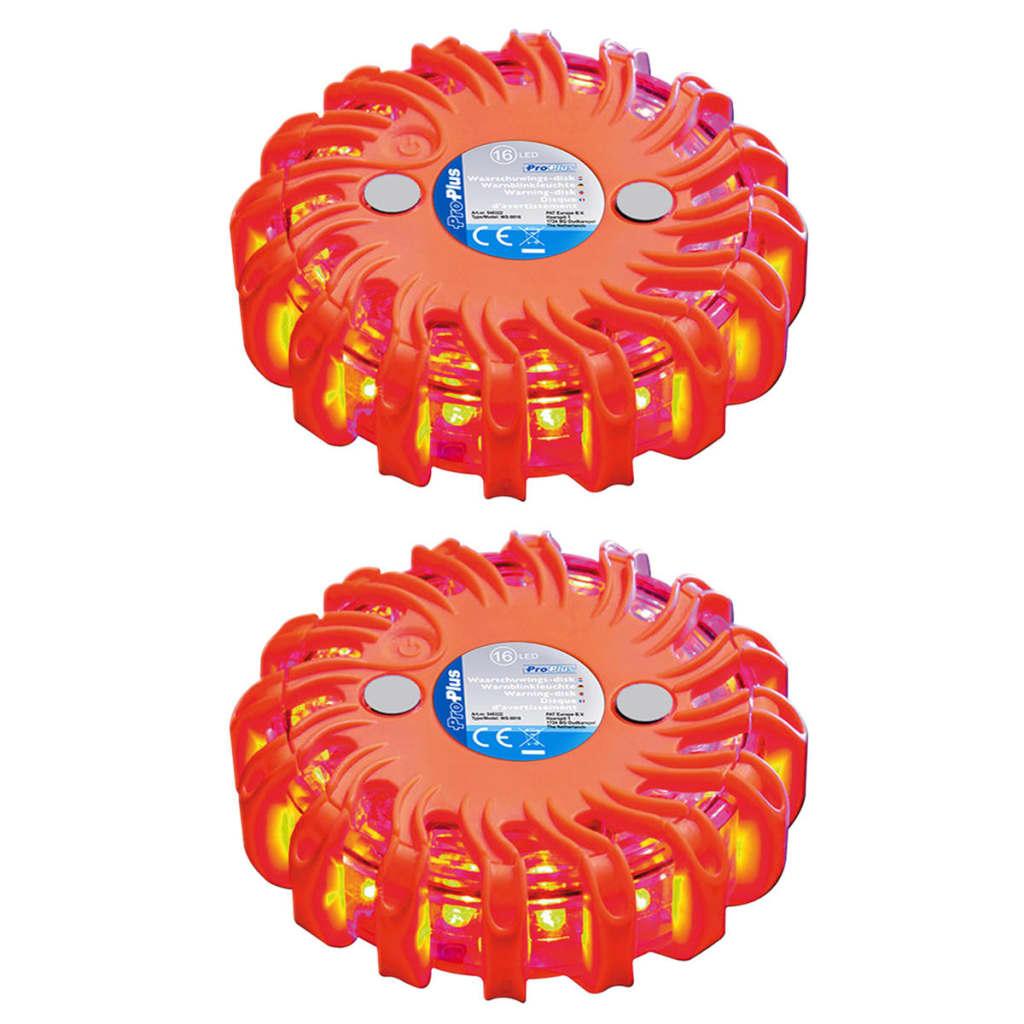 Warnblinkleuchten mit 16 LEDs 2 Stk. Orange