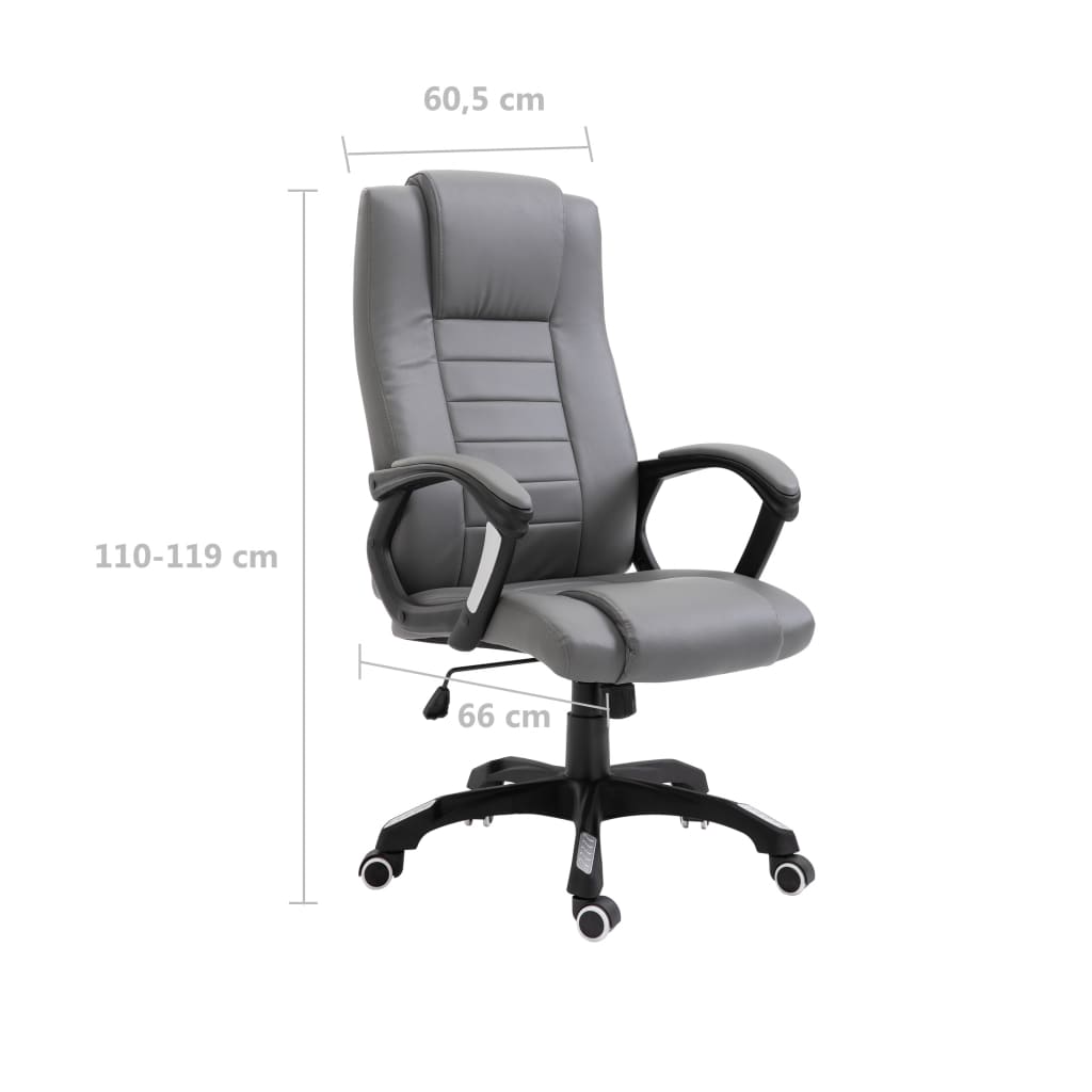 Office chair anthracite artificial leather