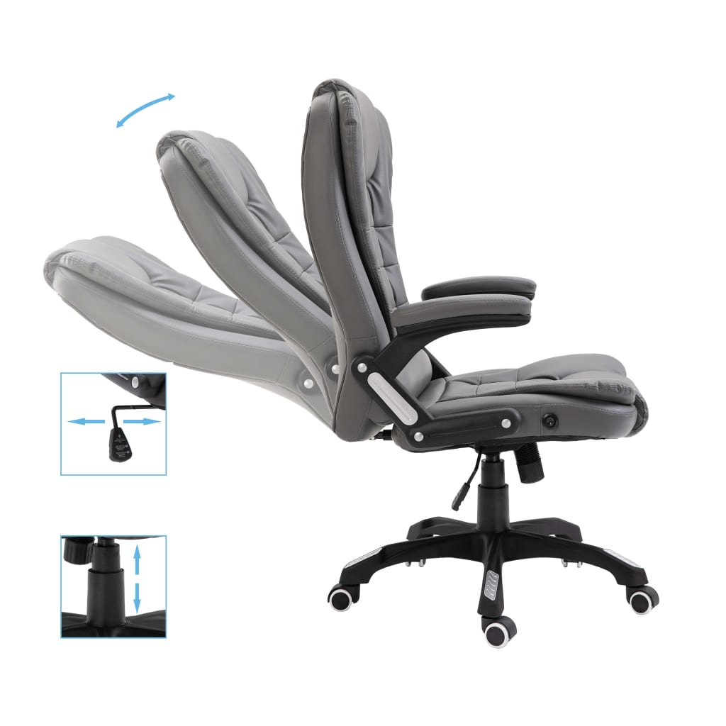 Office chair anthracite artificial leather
