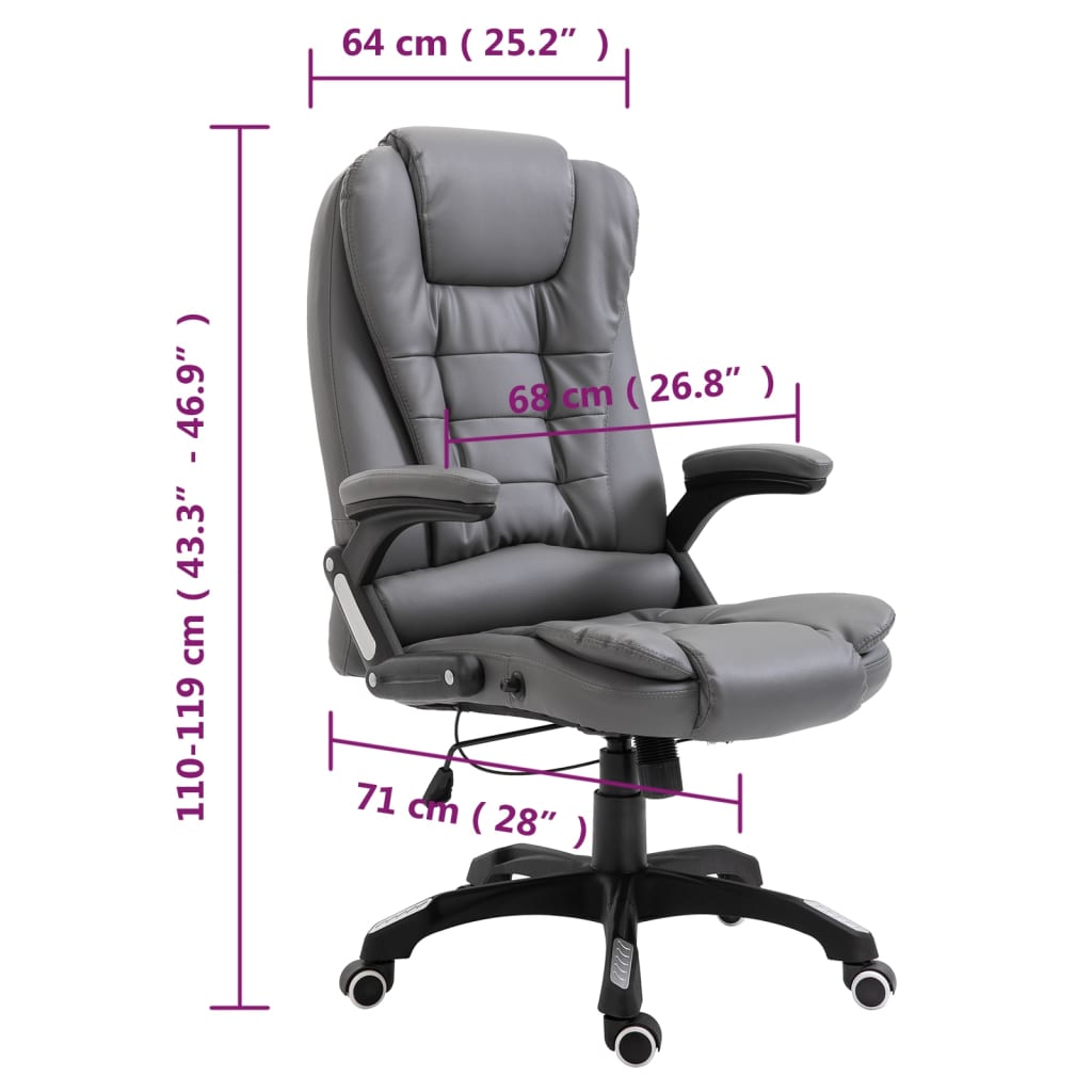 Office chair anthracite artificial leather