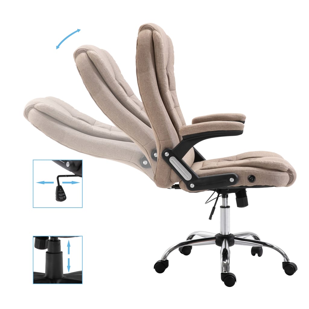 Bürostuhl Taupe Polyester