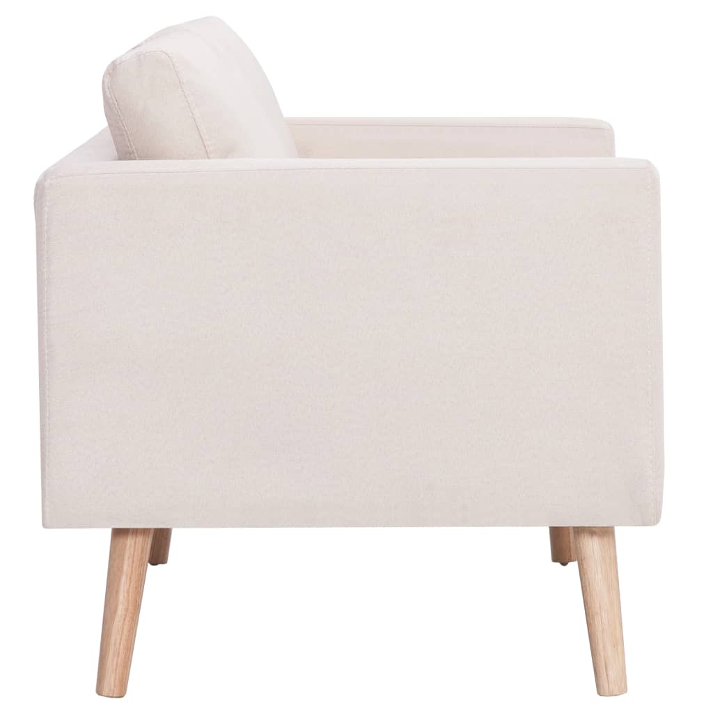 2-seater sofa fabric cream white