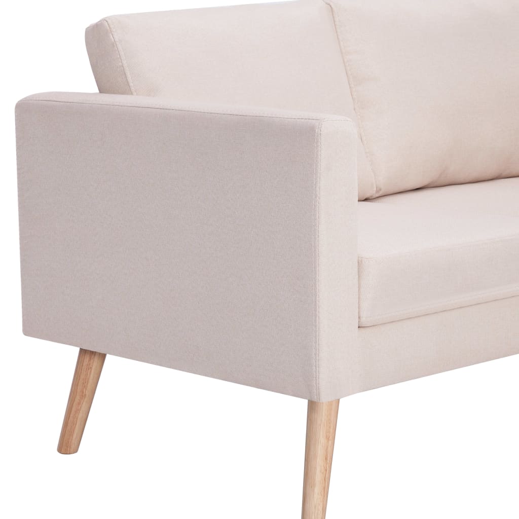2-seater sofa fabric cream white