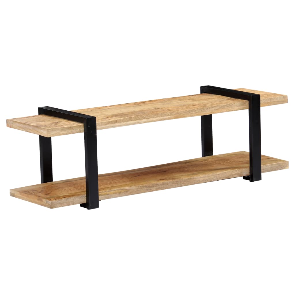 Étagère TV 130x40x40 cm en bois de manguier massif