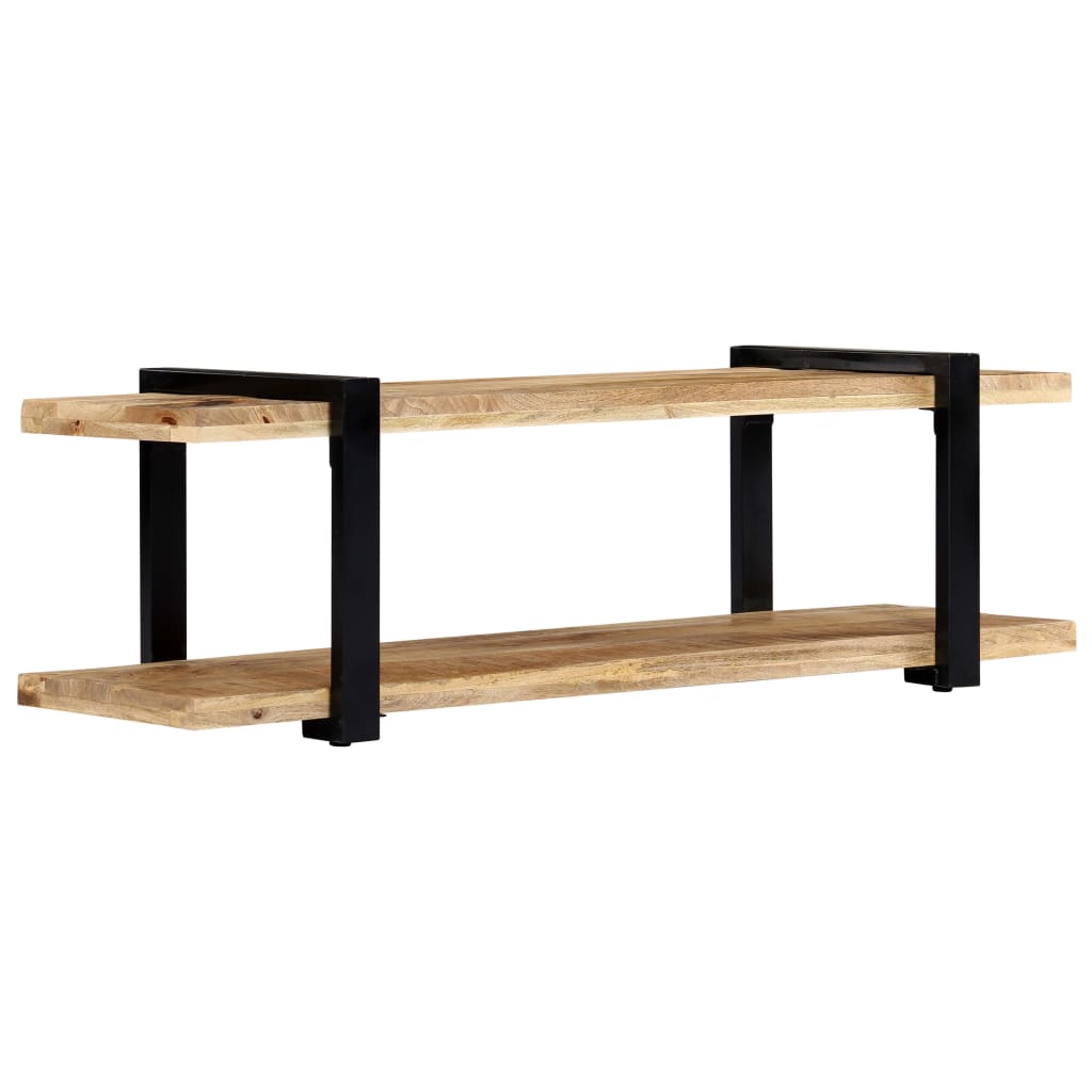 Étagère TV 130x40x40 cm en bois de manguier massif