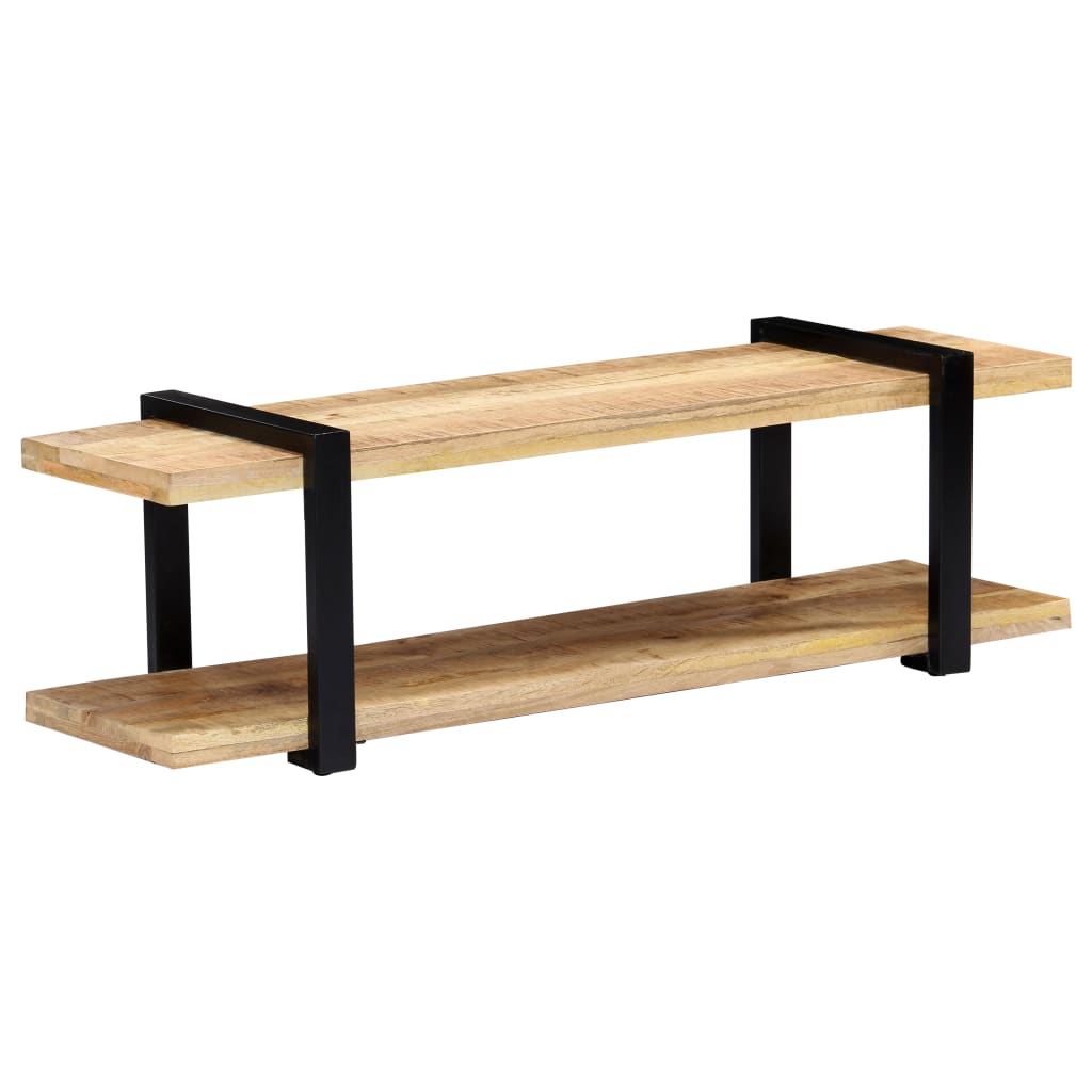 Étagère TV 130x40x40 cm en bois de manguier massif