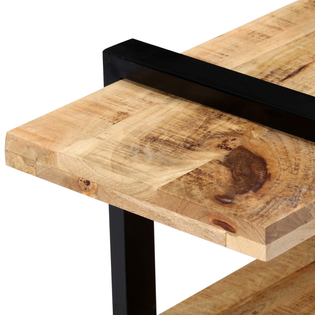 Étagère TV 130x40x40 cm en bois de manguier massif