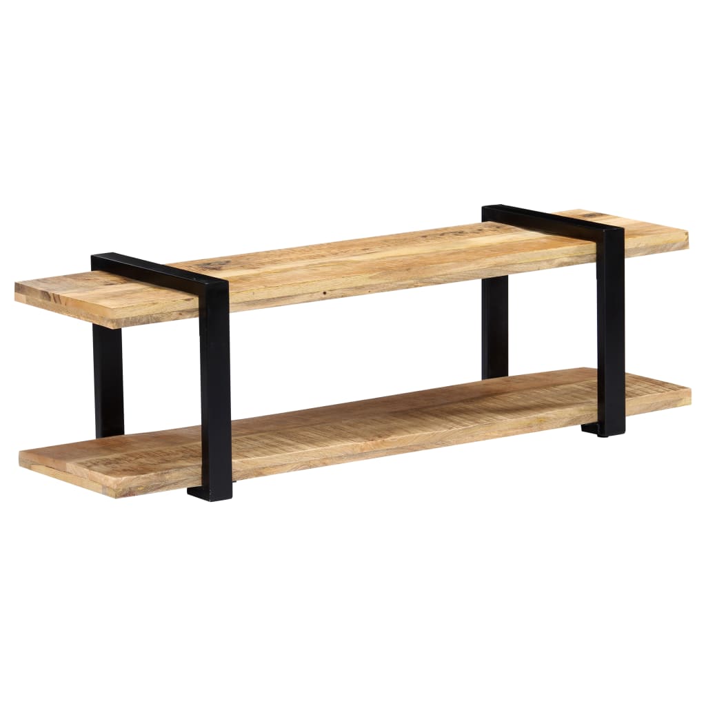 Étagère TV 130x40x40 cm en bois de manguier massif