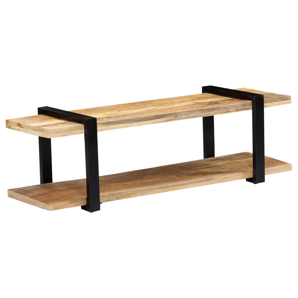 Étagère TV 130x40x40 cm en bois de manguier massif