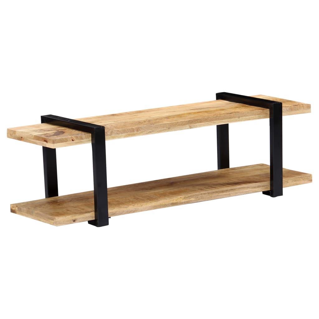 Étagère TV 130x40x40 cm en bois de manguier massif