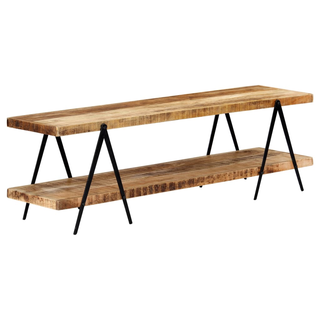 Étagère TV 160x40x50 cm en bois de manguier massif
