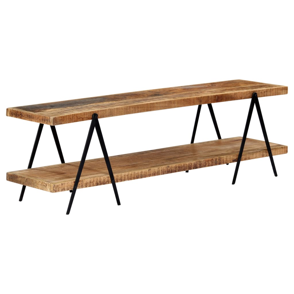 Étagère TV 160x40x50 cm en bois de manguier massif