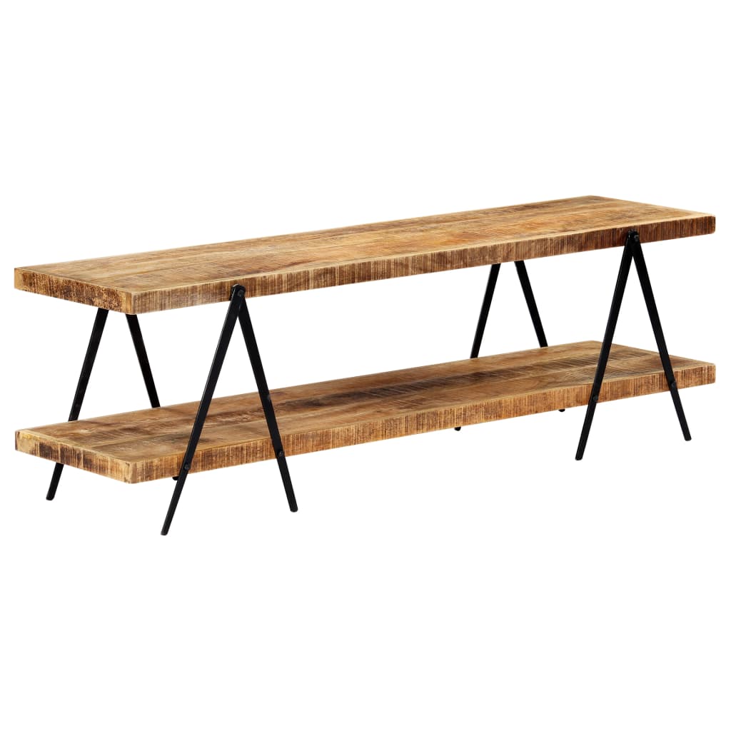 Étagère TV 160x40x50 cm en bois de manguier massif