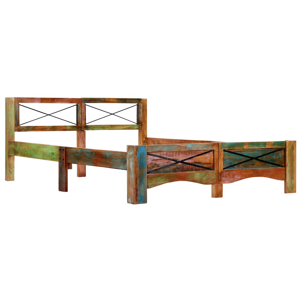 Massivholzbett ohne Matratze Altholz 140x200 cm