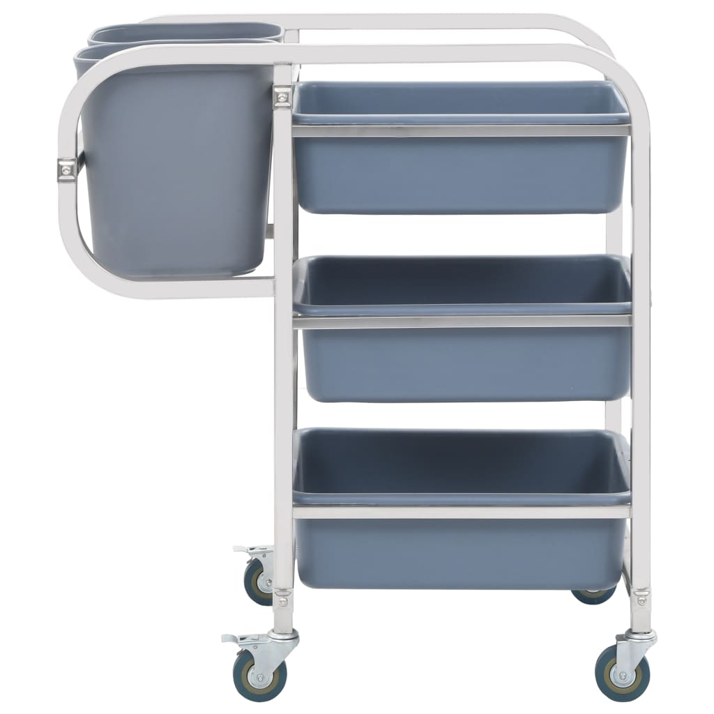 Kitchen trolley with plastic containers 82x43.5x93 cm