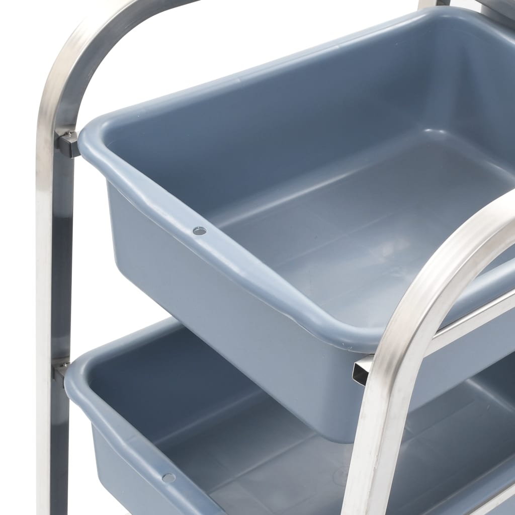Kitchen trolley with plastic containers 82x43.5x93 cm