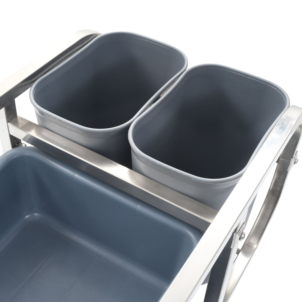 Kitchen trolley with plastic containers 82x43.5x93 cm