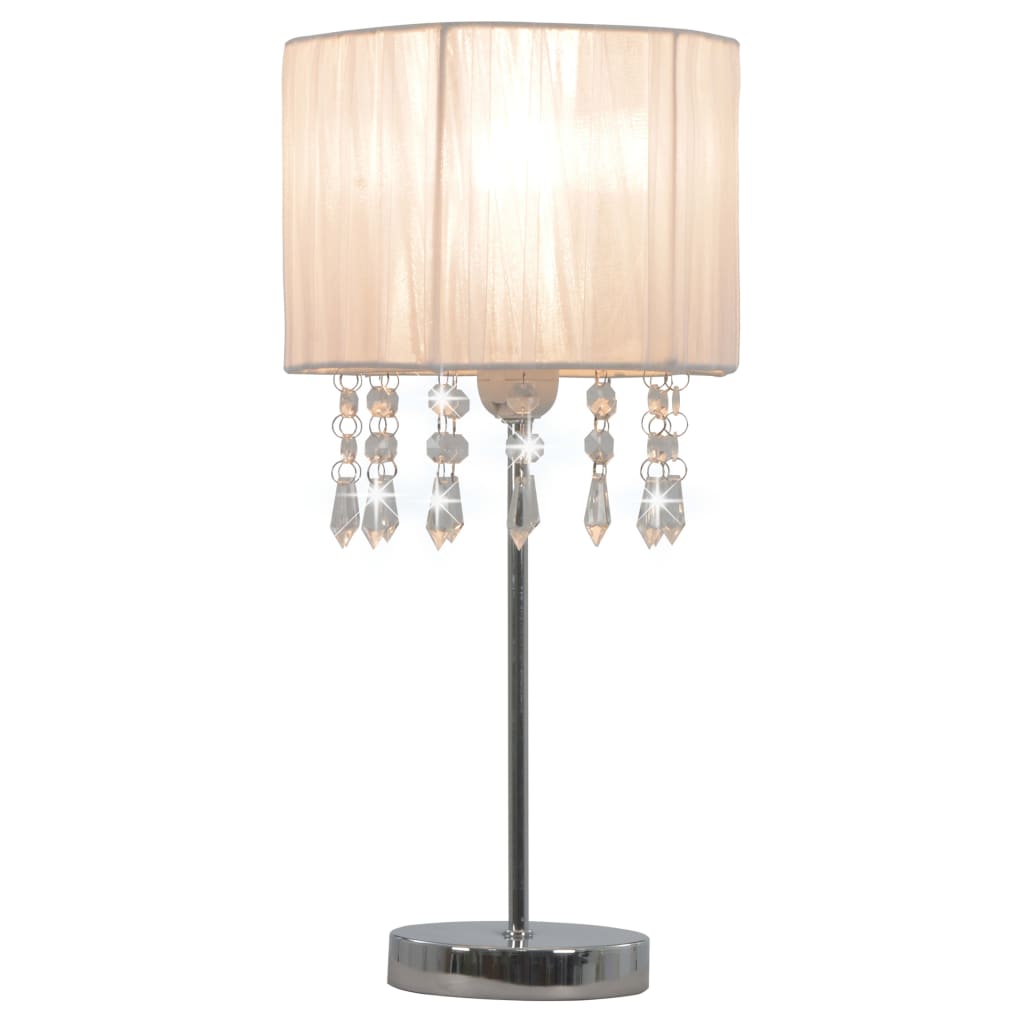 Schreibtischlampe Weiß Rund E27