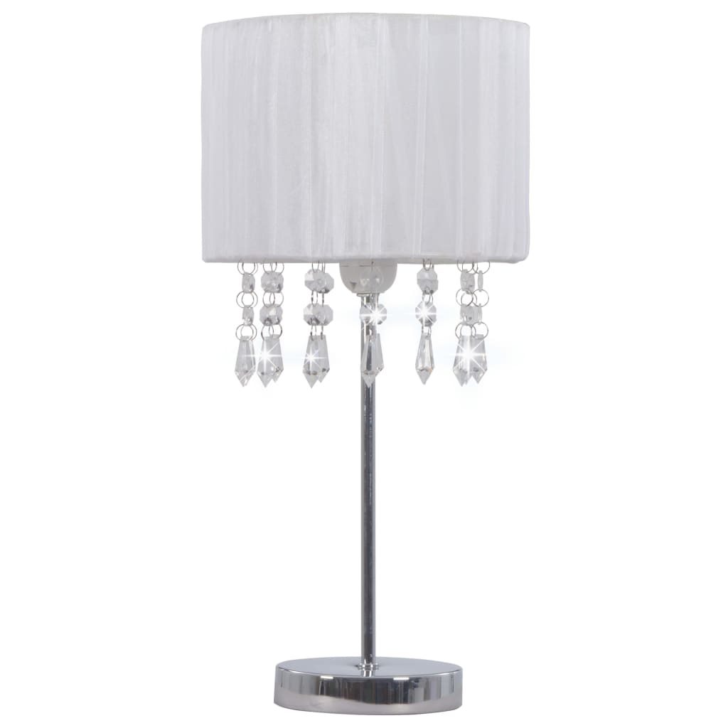 Schreibtischlampe Weiß Rund E27