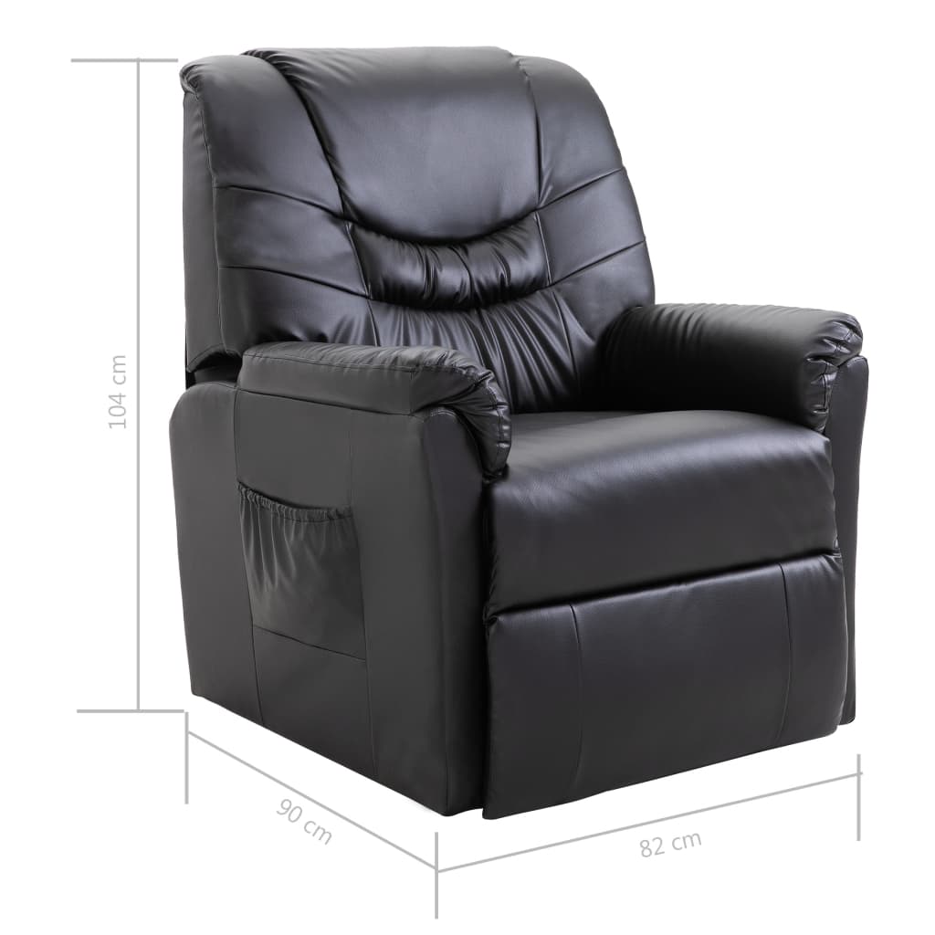 Relaxsessel Schwarz Kunstleder